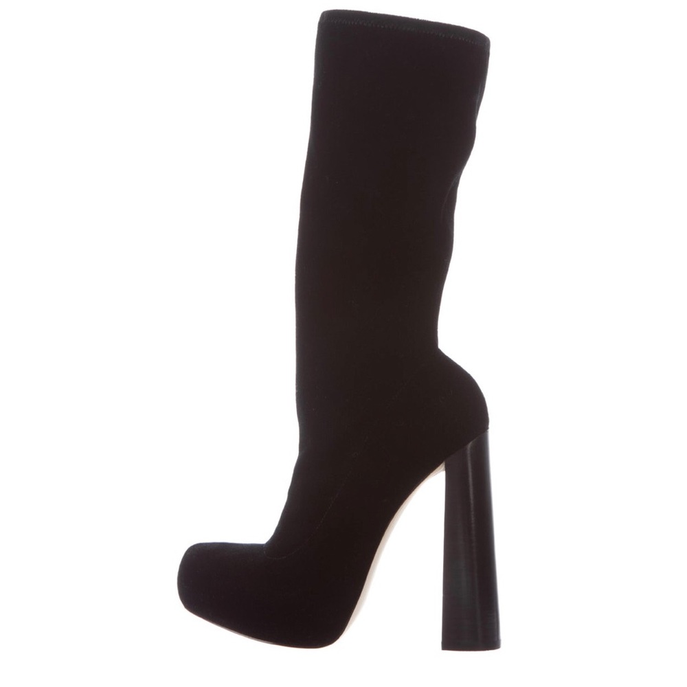 Alexander Wang velvet mid calf boots
